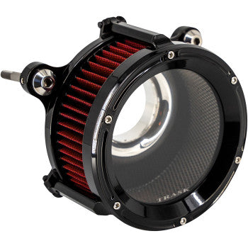 TRASK 68 mm Assault Charge Air Cleaner - Gloss Black - Gen 2 M8 TM-1025GBK