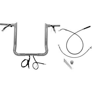 FAT BAGGERS INC. EZ Install Wired Handlebar Kit - 1-1/2" - Pointed Top - 16" - Chrome 849016