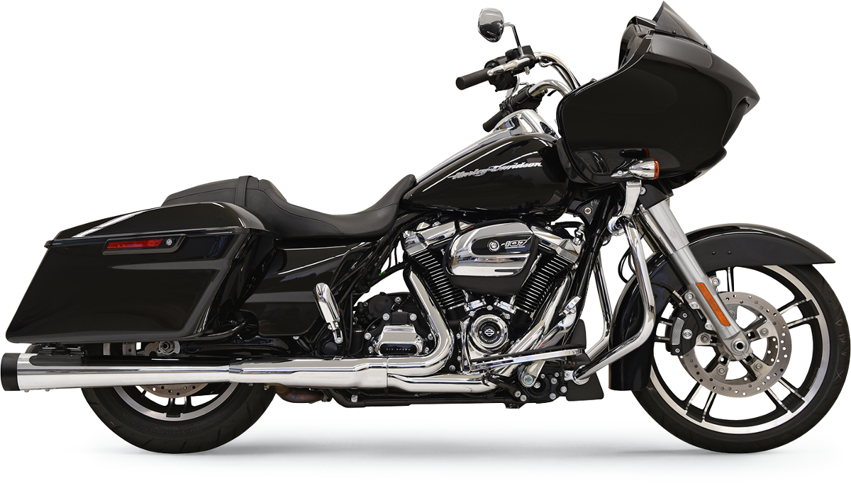 BASSANI XHAUST DNT Megaphone Muffler - Chrome/Black Glide 2017-2019 1F572DNT5