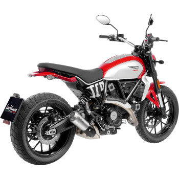 LEOVINCE LV-10 Slip-On Muffler - Matte - Stainless Steel Scrambler 2023-2024 15266 1811-4639