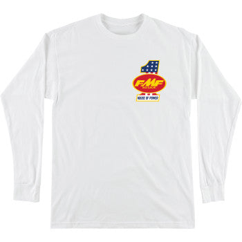 FMF America First Long-Sleeve T-Shirt - White - Small HO25119901WHTSM