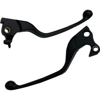 DRAG SPECIALTIES Lever Set - Narrow - Black 0610-2313