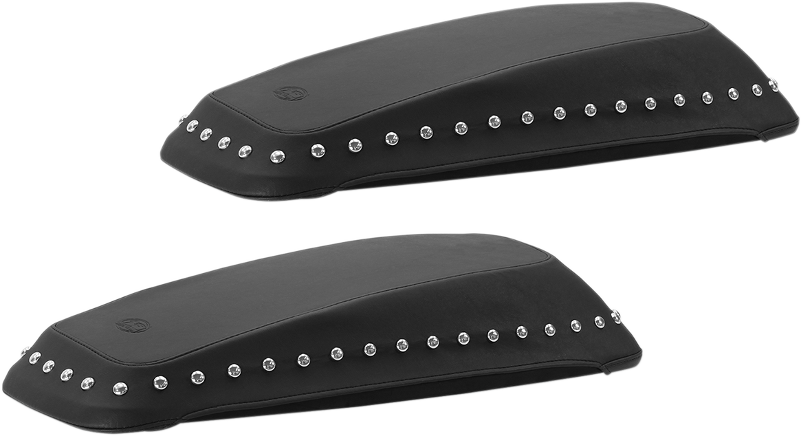 MUSTANG Saddlebag Lid Covers - Chrome Stud - '14-'19 FL 77623