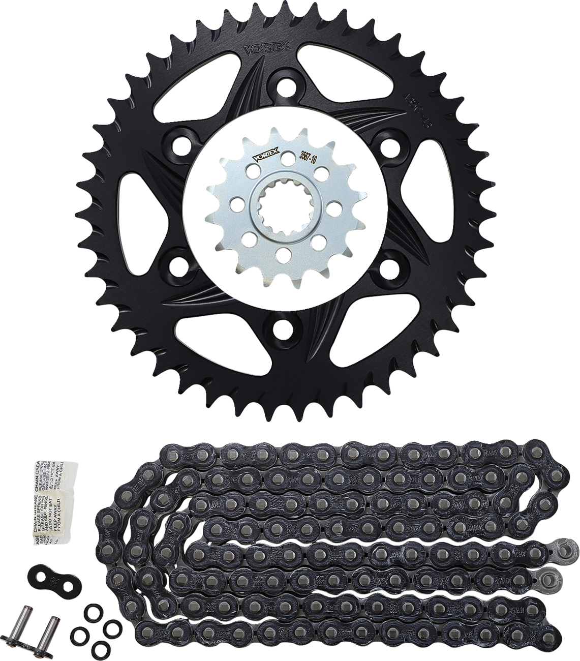 VORTEX Chain and Sprocket Kit - SSA - Black - Yamaha FZ/MT-10 CK6471