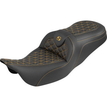 SADDLEMEN Seat Roadsofa Tri Gripper Gold Stitch 808-07B-21007