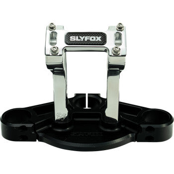 SLYFOX Handlebar Riser Kit - Pullback - 1" Clamping - 6" Rise - Raw SF-1002-06-R