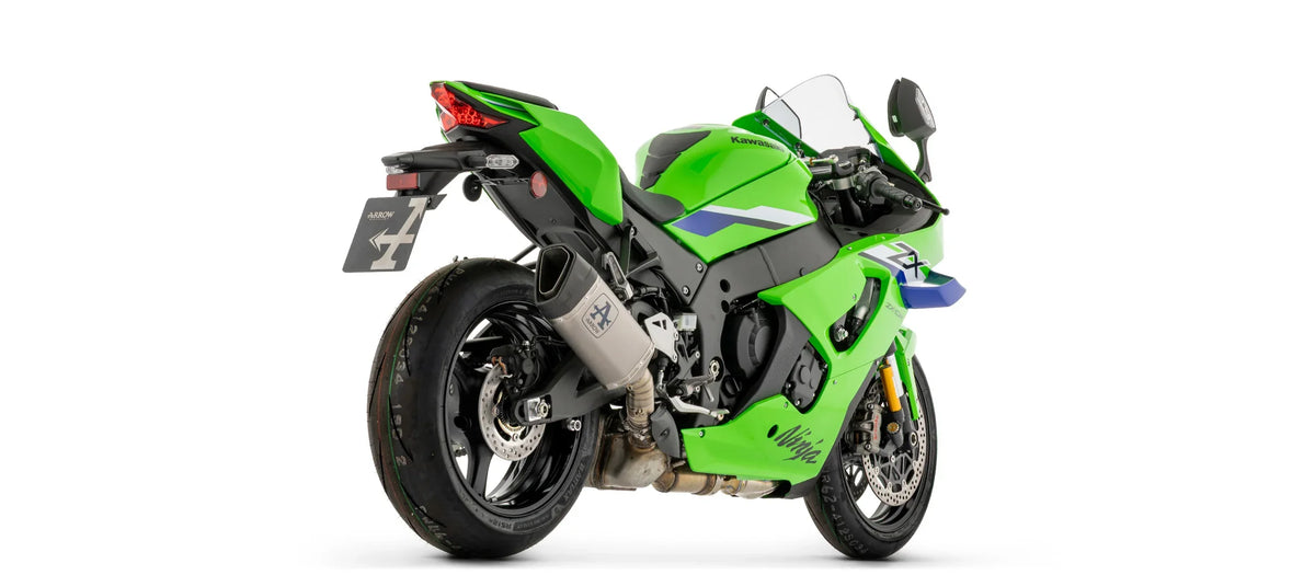 Arrow ZX-10R / RR 2026+ Pista Titanium Slip On With Carbon End Cap With Titanium Link Pipe 77517PT