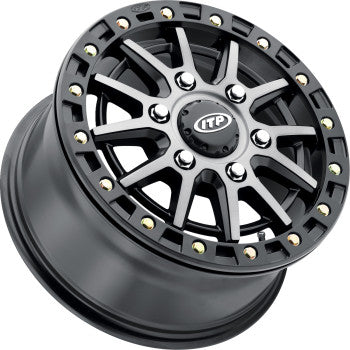ITP Wheel - SD10 Beadlock - Front/Rear - Brushed Gray w/Black - 15x7 - 6/5.5 - 78.9 mm 1522771720B