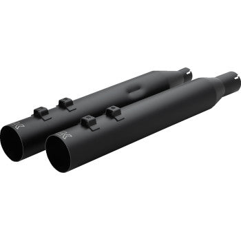 KHROME WERKS Slip-On Straight Cut Muffler - 4" - M8 - Black 40FST-1011-BLK