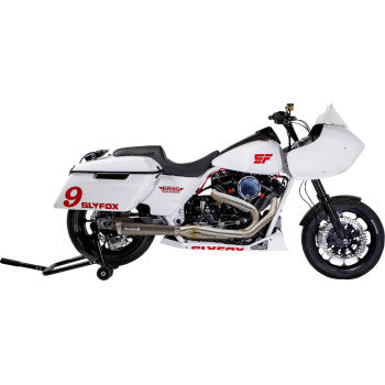 SLYFOX 2-into-1 Exhaust System - Stainless Steel Electra /Road/Street Glide 2017-2023 1800-2628