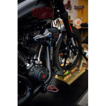 KODLIN USA NXL Footpegs - Black w/ Red Accent K73255-RL