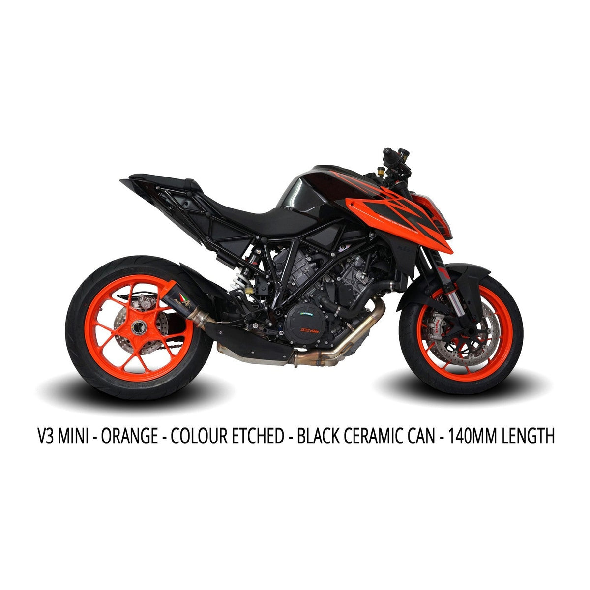 Austin Racing V3 BLACK ORANGE TIP SLIP-ON 2014 - 2019 KTM SUPERDUKE 1290 R & 2016 - 2023 GT AR52
