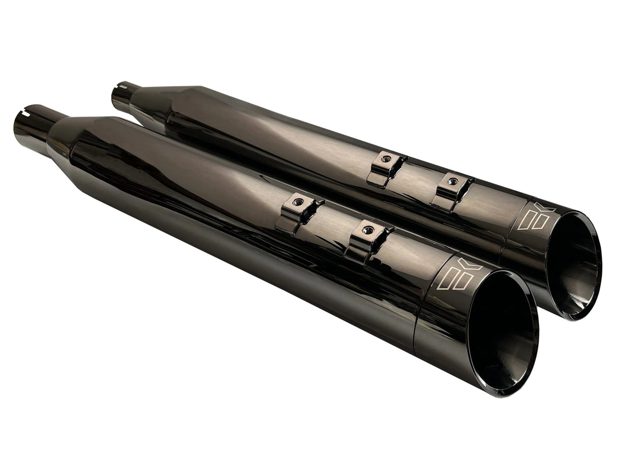 KHROME WERKS 4-1/2" HP-Plus® Slip-On Mufflers with Edge Tip - Eclipse® - M8 201935
