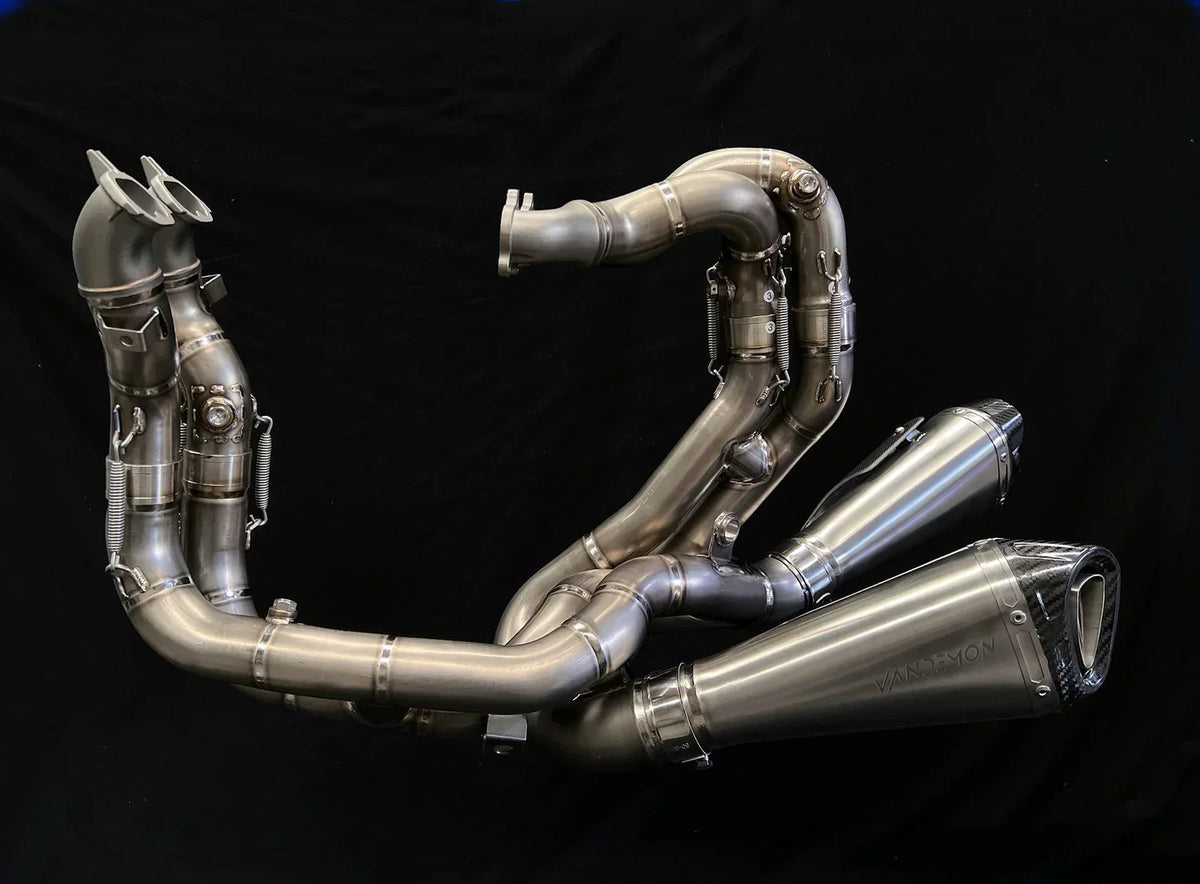 Vandemon Ducati V4 / V4R Panigale & Streetfighter Full Titanium Exhaust system 2023-2024 SKU: DUCV4TIEXHSYSNC VA-44