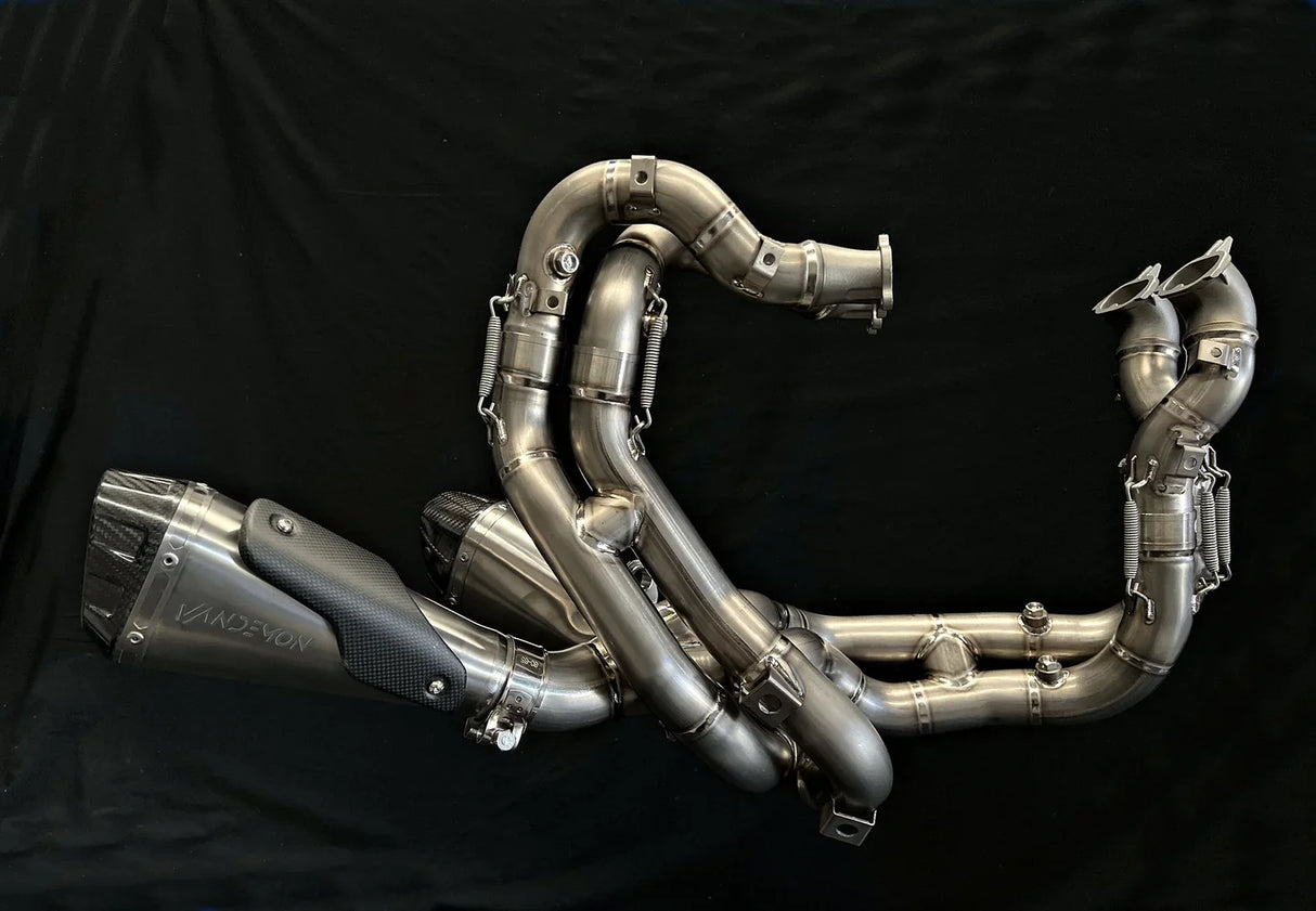 Vandemon Ducati V4 / V4R Panigale & Streetfighter Full Titanium Exhaust system 2023-2024 SKU: DUCV4TIEXHSYSNC VA-44