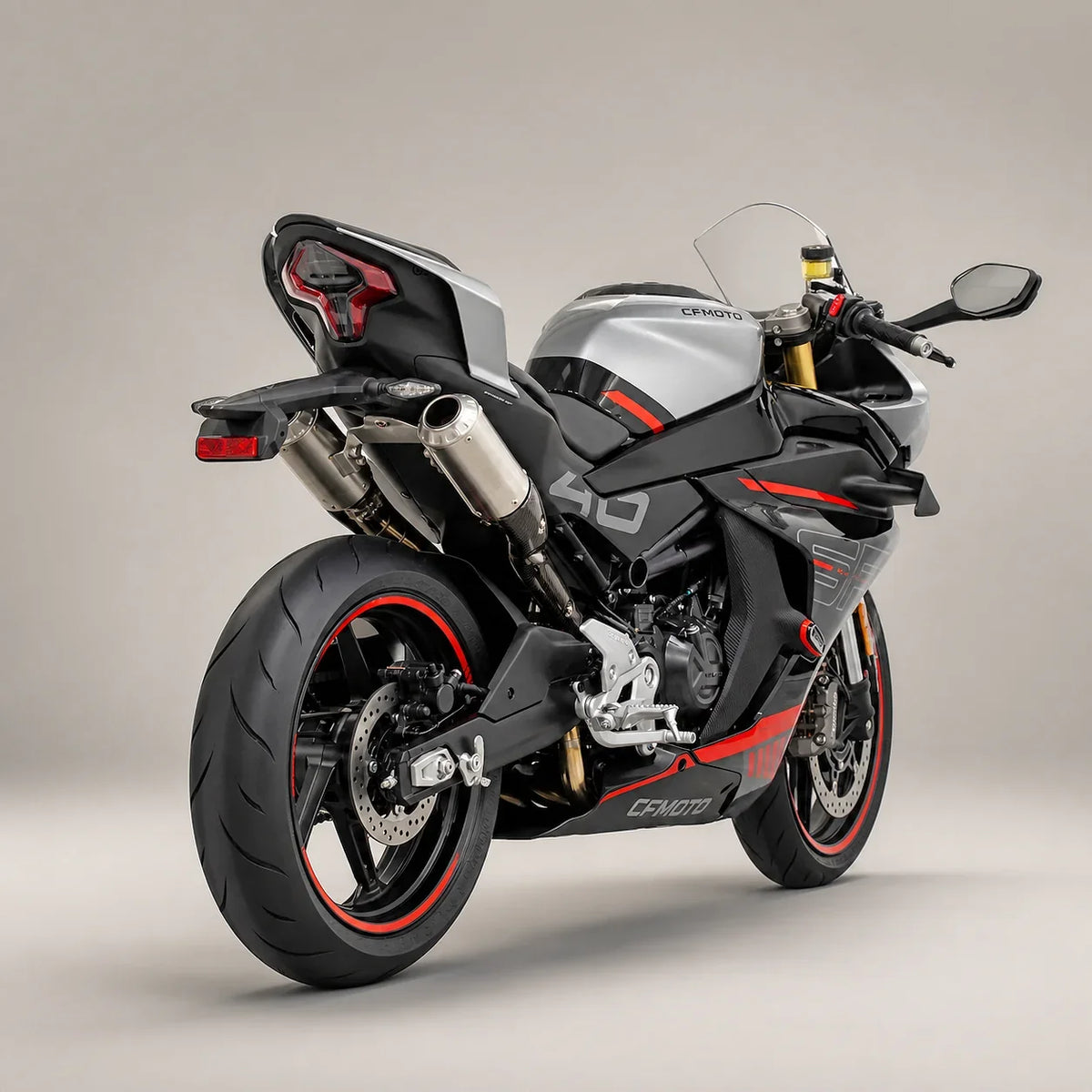 Vandemon CFMOTO 450SR Stainless Steel High Mount Exhaust System 2023-24 VA-180 CFMOTO450SRSSHMEXHA