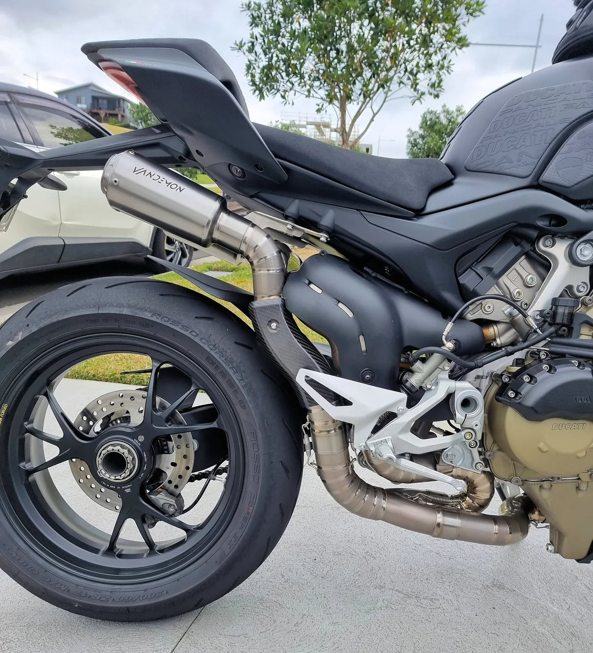 Vandemon Ducati Panigale & Streetfighter V4 Titanium High Mount 3/4 Slip-On 2022-2024 DUCV4SFTIMUFHMB VA-35