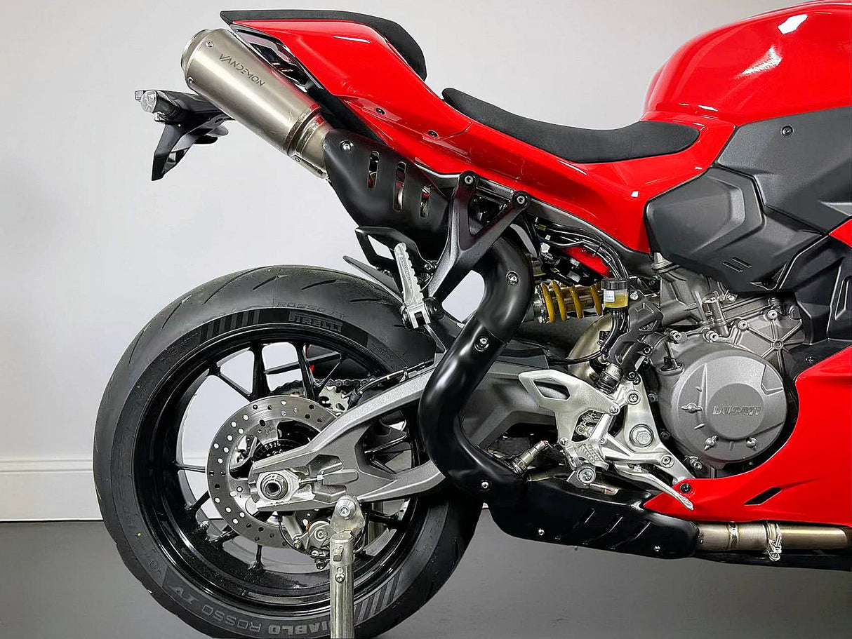 Vandemon 2025 2026 Ducati Panigale V2 and V2S 890 Titanium High Mount Slip-On Exhaust DUCV2TIMESMUFHMB VA-170
