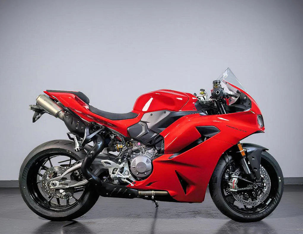 Vandemon 2025 2026 Ducati Panigale V2 and V2S 890 Titanium High Mount Slip-On Exhaust DUCV2TIMESMUFHMB VA-170