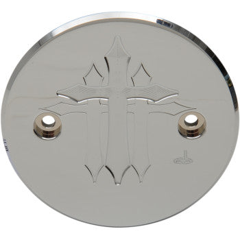 CARL BROUHARD DESIGNS Stator Cover - Cross - Chrome - Indian 0940-1650