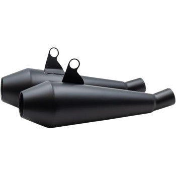 BRITISH CUSTOMS Shorty Predator Pro™ Mufflers - Black Street Triumph 2016-2021 BC902-112-B