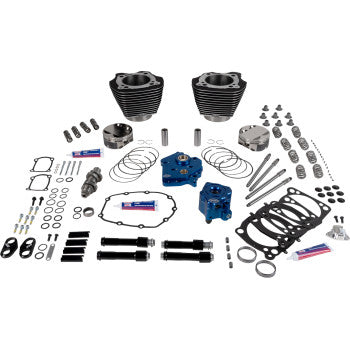 S&S CYCLE 129" Power Package - HPT496 - Chain Drive - Oil Cooled - Black with Highlights - M8 0904-0181