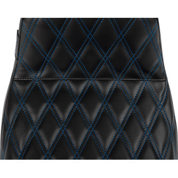 LE PERA Tailwhip Seat - Blue Double Diamond Stitch - FLH/FLT -'23-'24 LV-587DD-BE01