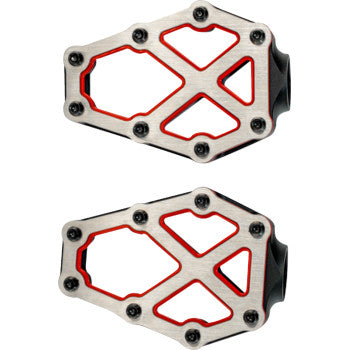 KODLIN USA NXL Footpegs - Black w/ Red Accent K73255-RL