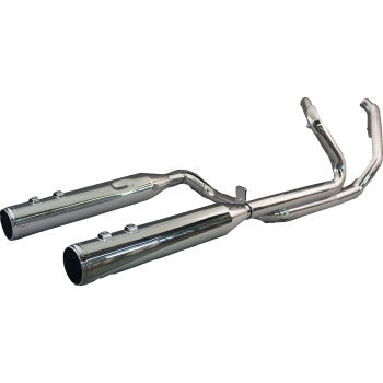 KHROME WERKS 2-into-1-into-2 Dominator-SR Exhaust System - Chrome - Without End Caps - Twin Cam Touring 200630-SR