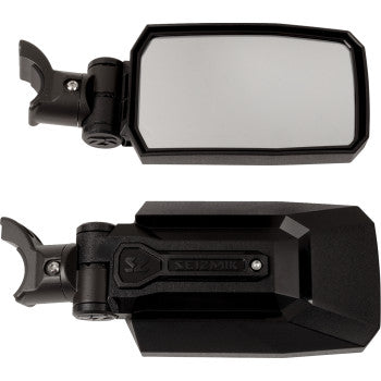 SEIZMIK Mirrors - Trailrider - Side View - Rectangle - Black - 1.75"/2" ROPS - Pair 56-18113