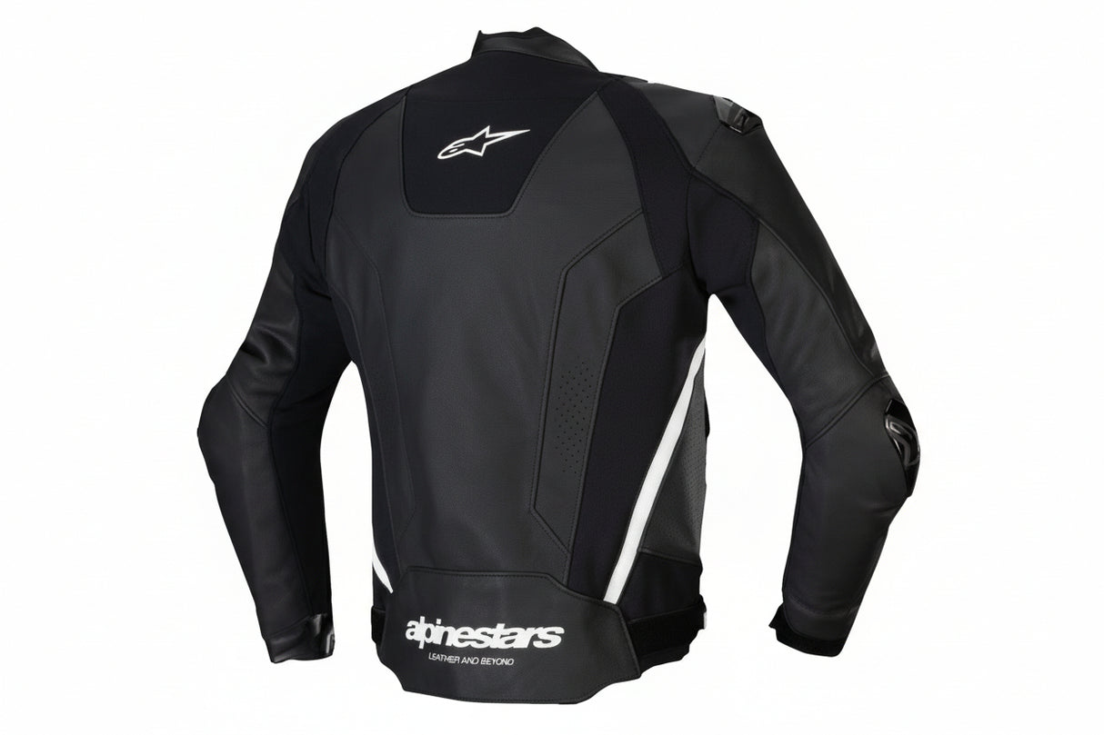 ALPINESTARS Missile v3 Leather Jacket - Black/White - US 38 / EU 48 3100125-12-48