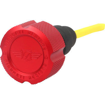 FIGURATI DESIGNS Performance Magnetic Oil Dipstick - Knurled - Red - '07-'16 Touring/Trike FDP01-TCKN-R