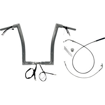 FAT BAGGERS INC. 1-1/2" EZ Install Flat Top Handlebar - 16" - Chrome 649916