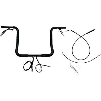 FAT BAGGERS INC. 1-1/4" EZ Install Round Top Handlebar - 14" - Black 939014-B