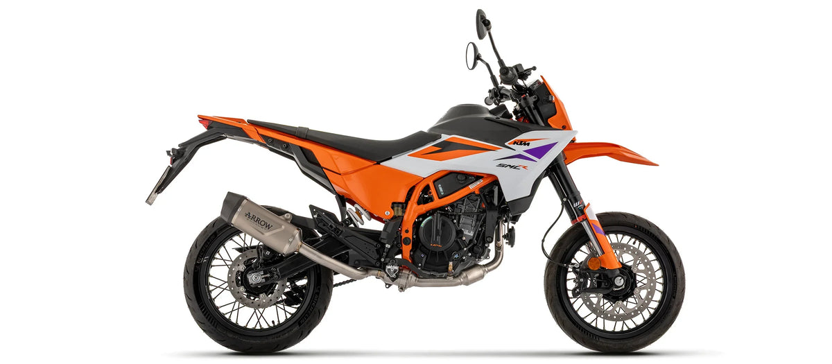 Arrow KTM 390 Enduro R / SMC-R 2025-2026 Indy Race EVO Titanium Slip On With Carbon End Cap 72680PK