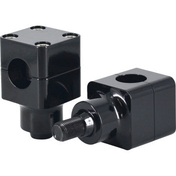 WILD 1 Chubby® Billet 2" Springer Riser - Stubby - Gloss Black WO533GB