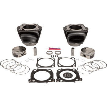 S&S CYCLE Cylinder Kit - 4.625" Stroke - Black Granite w/Highlights - M8 910-0764A