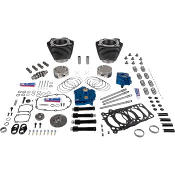 S&S CYCLE 129" Power Package - HPT496 - Gear Drive - Oil Cooled - Black with Highlights - M8 0904-0184