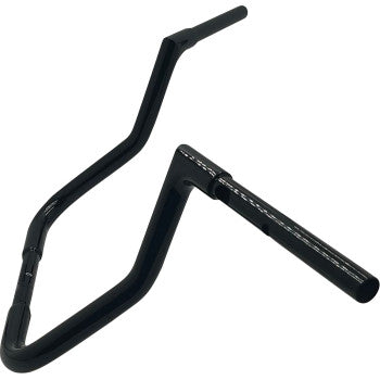 FAT BAGGERS INC. 1-1/4" EZ Install Flat Top Handlebar - Reduced Reach - 13" - Black 745013-B
