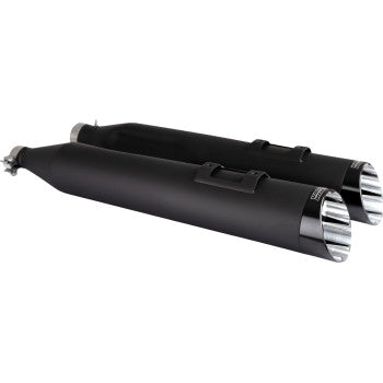 VANCE & HINES Razorback 450 Slip-On Mufflers - Black - M8 Bagger 47960 1801-1843