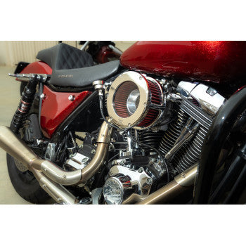 FEULING OIL PUMP CORP. BA Air Cleaner Kit - Chrome/Clear with Red Filter - M8 5478