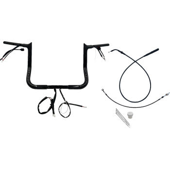 FAT BAGGERS INC. 1-1/4" EZ Install Pointed Top Handlebar - 12" - Black 949012-B