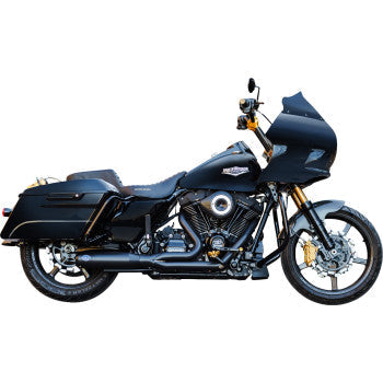 S&S CYCLE 2-into-1 Qualifier Exhaust System - Race Only - Guardian Black 550-1109