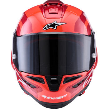 ALPINESTARS Supretech R10 Helmet - 22.06 - Arius - Gloss - Black/White/Double Red - Small 8203926-1683-S