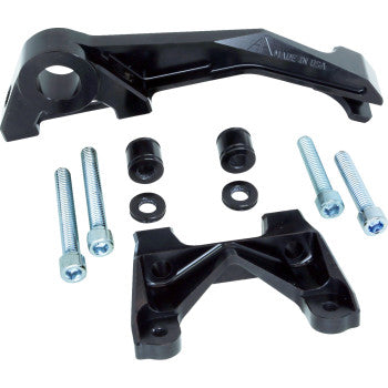 ALLOY ART Multi Brake Caliper Mount - 108mm Bolt Center - Black - Super Sport MCRB2-2