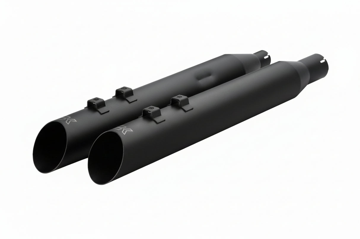 KHROME WERKS Slip-On Slash Up Ripper Muffler - 4" - M8 - Ripper Baffle - Black 40FSL-1012-BLK