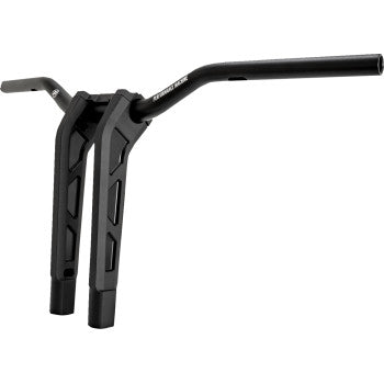 PERFORMANCE MACHINE (PM) Phatbar & Riser Kit - Internal Wiring/Gauge Mount Holes - 11-1/2" - Black Ops 0208-2197M-SMB