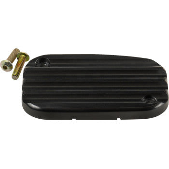 JOKER MACHINE Master Cylinder Cover - Hydraulic Clutch - Finned - Black 08-012-1