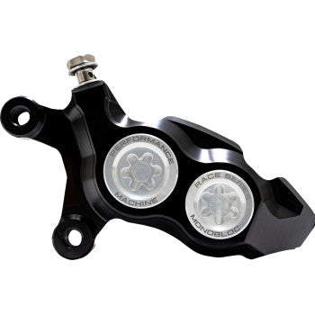PERFORMANCE MACHINE (PM) Caliper - 137 X 4B - Left - Black Anodized with Clear Bore Caps 0053-2957-MC