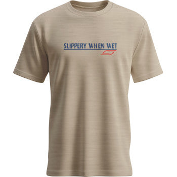 SLIPPERY Slippery When Wet T-Shirt - Heather Desert Tan - XL 3030-25344
